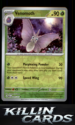 Reverse Holofoil Venomoth 049/165 Pokemon Uncommon SV: Scarlet & Violet 151 Card