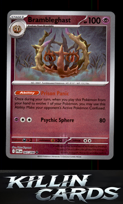 Reverse Holofoil Brambleghast 047/094 Pokemon Uncommon ME02: Phantasmal Flames C