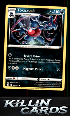 Toxicroak 166/264 Pokemon Rare SWSH08: Fusion Strike Card NM