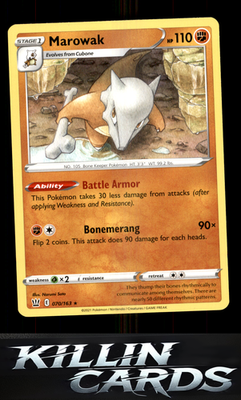 Marowak 070/163 Pokemon Rare SWSH05: Battle Styles Card NM