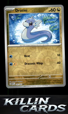 Reverse Holofoil Dratini 147/165 Pokemon Common SV: Scarlet & Violet 151 Card NM
