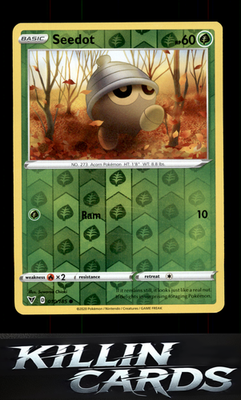 Reverse Holofoil Seedot 010/185 Pokemon Common SWSH04: Vivid Voltage Card NM
