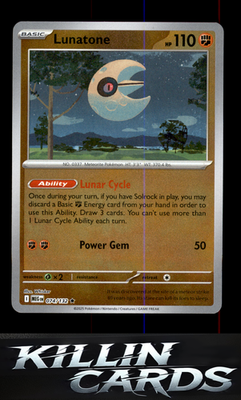 Reverse Holofoil Lunatone 074/132 Pokemon Rare ME01: Mega Evolution Card NM