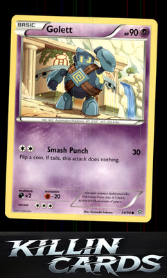 Golett 34/98 Pokemon Common XY - Ancient Origins Card NM