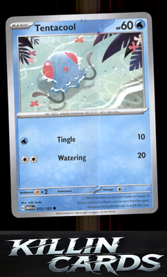 Tentacool 072/165 Pokemon Common SV: Scarlet & Violet 151 Card NM