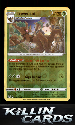 Reverse Holofoil Trevenant 017/196 Pokemon Holo Rare SWSH11: Lost Origin Card NM