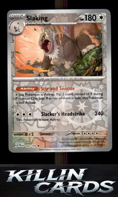 Reverse Holofoil Slaking 162/193 Pokemon Rare SV02: Paldea Evolved Card NM