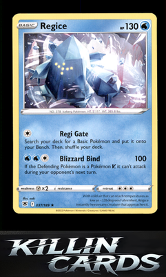Regice 037/189 Pokemon Rare SWSH10: Astral Radiance Card NM
