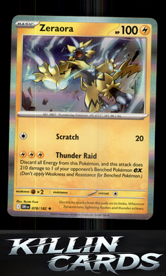 Zeraora 078/182 Pokemon Rare SV10: Destined Rivals Card NM