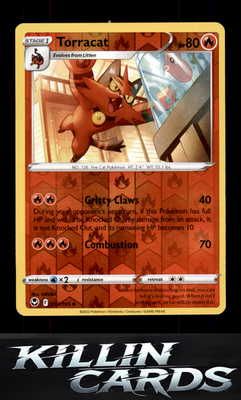 Reverse Holofoil Torracat 031/195 Pokemon Uncommon SWSH12: Silver Tempest Card N