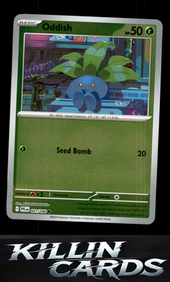 Reverse Holofoil Oddish 001/094 Pokemon Common ME02: Phantasmal Flames Card NM