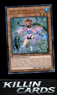 1st Edition Secret Six Samurai - Hatsume (Secret Rare) RA03-EN016 YuGiOh Secret