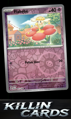 Reverse Holofoil Flabebe 091/198 Pokemon Common SV01: Scarlet & Violet Base Set