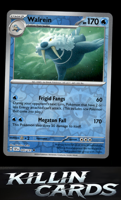 Reverse Holofoil Walrein 045/191 Pokemon Uncommon SV08: Surging Sparks Card NM