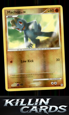 Reverse Holofoil Machop 86/130 Pokemon Common Diamond and Pearl Card NM