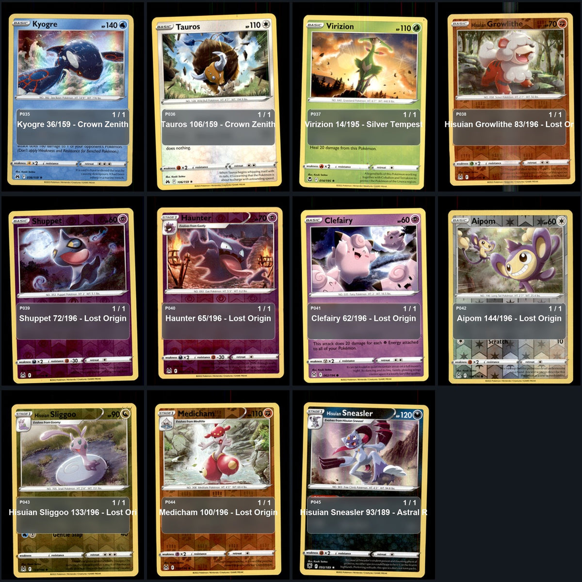 Pokemon TCG Kouki Saitou Artist Collection 111 Cards Lot