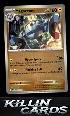 Reverse Holofoil Magnezone 047/132 Pokemon Uncommon ME01: Mega Evolution Card NM
