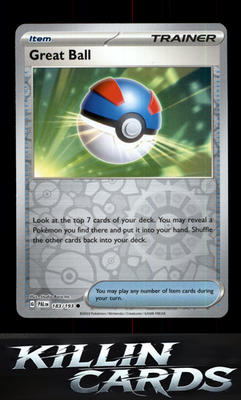 Reverse Holofoil Great Ball 183/193 Pokemon Common SV02: Paldea Evolved Card NM