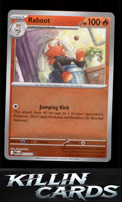 Reverse Holofoil Raboot 027/132 Pokemon Common ME01: Mega Evolution Card NM