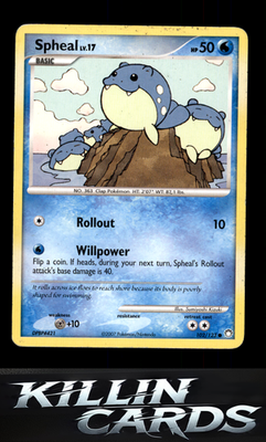 Spheal 102/123 Pokemon Common Mysterious Treasures Card LP