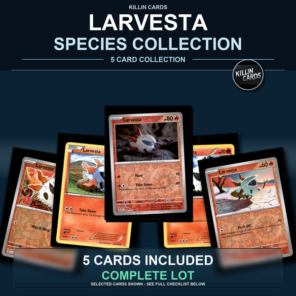 Pokemon TCG Larvesta Species Collection 5 Different Cards