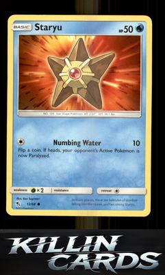 Staryu 13/68 Pokemon Common Hidden Fates Card NM