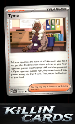 Tyme 190/191 Pokemon Uncommon SV08: Surging Sparks Card NM