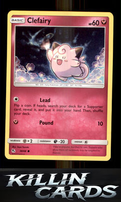 Clefairy (38) 38/68 Pokemon Common Hidden Fates Card NM