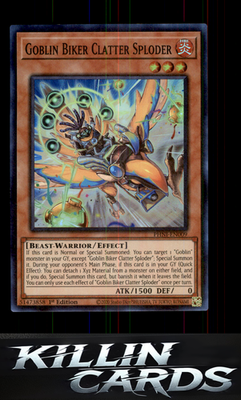 1st Edition Goblin Biker Clatter Sploder PHNI-EN009 YuGiOh Super Rare Phantom Ni