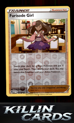 Reverse Holofoil Furisode Girl 157/195 Pokemon Uncommon SWSH12: Silver Tempest C