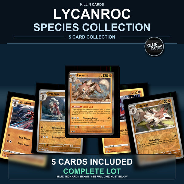 Pokemon TCG Lycanroc Species Collection 5 Different Cards