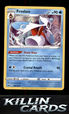 Froslass 036/198 Pokemon Holo Rare SWSH06: Chilling Reign Card NM