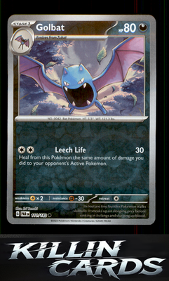 Reverse Holofoil Golbat 111/182 Pokemon Common SV04: Paradox Rift Card NM