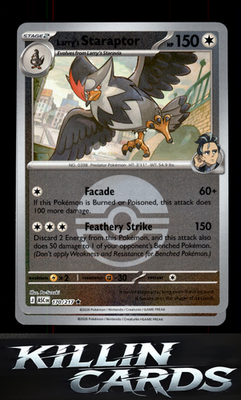 Reverse Holofoil Larry's Staraptor - 170/217 (Poke Ball) 170/217 Pokemon Rare ME