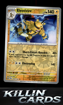 Reverse Holofoil Electivire 054/162 Pokemon Uncommon SV05: Temporal Forces Card
