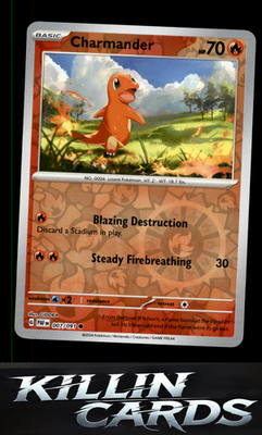 Reverse Holofoil Charmander - 007/091 007/091 Pokemon Common SV: Paldean Fates C