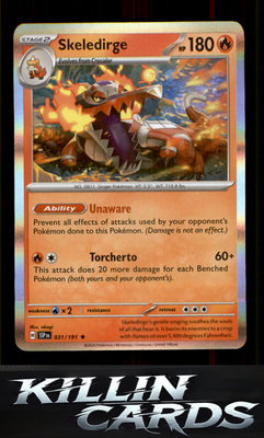 Skeledirge 031/191 Pokemon Rare SV08: Surging Sparks Card NM