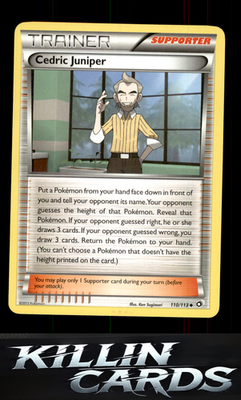 Cedric Juniper 110/113 Pokemon Uncommon Legendary Treasures Card LP