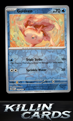 Reverse Holofoil Goldeen 118/165 Pokemon Common SV: Scarlet & Violet 151 Card NM