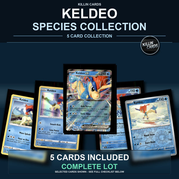 Pokemon TCG Keldeo Species Collection 5 Different Cards