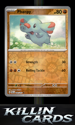 Reverse Holofoil Phanpy 048/091 Pokemon Common SV: Paldean Fates Card NM