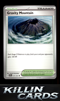 Gravity Mountain 177/191 Pokemon Uncommon SV08: Surging Sparks Card NM