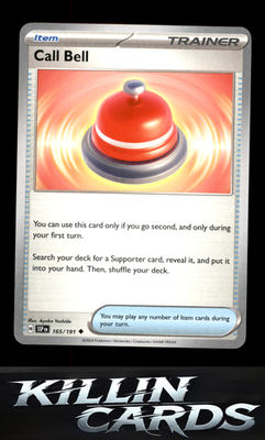 Call Bell 165/191 Pokemon Uncommon SV08: Surging Sparks Card NM