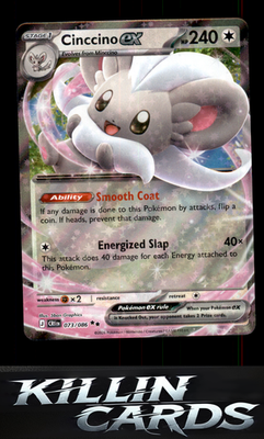 Cinccino ex - 073/086 073/086 Pokemon Double Rare ME04: Chaos Rising Card NM