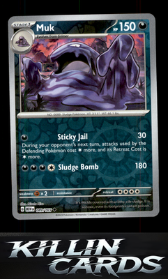 Reverse Holofoil Muk 089/165 Pokemon Uncommon SV: Scarlet & Violet 151 Card NM