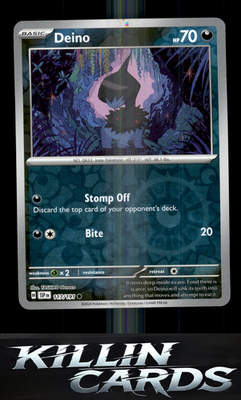 Reverse Holofoil Deino 117/191 Pokemon Common SV08: Surging Sparks Card NM