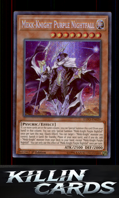 1st Edition Mekk-Knight Purple Nightfall EXFO-EN020 YuGiOh Secret Rare Extreme F