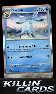 Glaceon 025/131 Pokemon Rare SV: Prismatic Evolutions Card NM