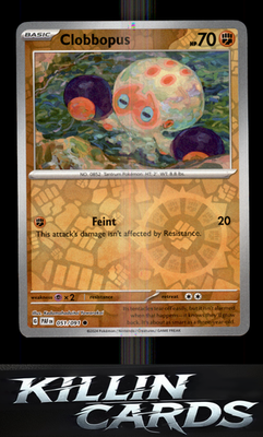 Reverse Holofoil Clobbopus 051/091 Pokemon Common SV: Paldean Fates Card NM