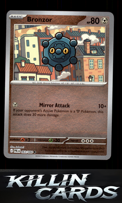 Reverse Holofoil Bronzor 063/084 Pokemon Common ME05: Pitch Black Card NM
